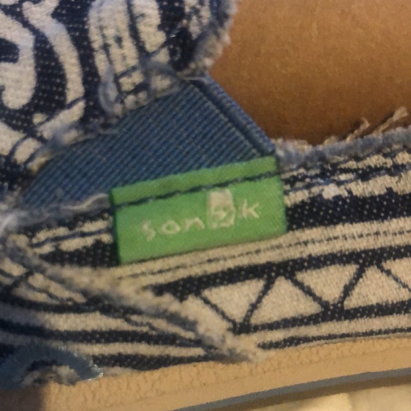 SANUK Loafers Ocean Sidewalk Surfers Sz. 3 Youth Kids or 5 Women’s or Girls - Picture 6 of 7